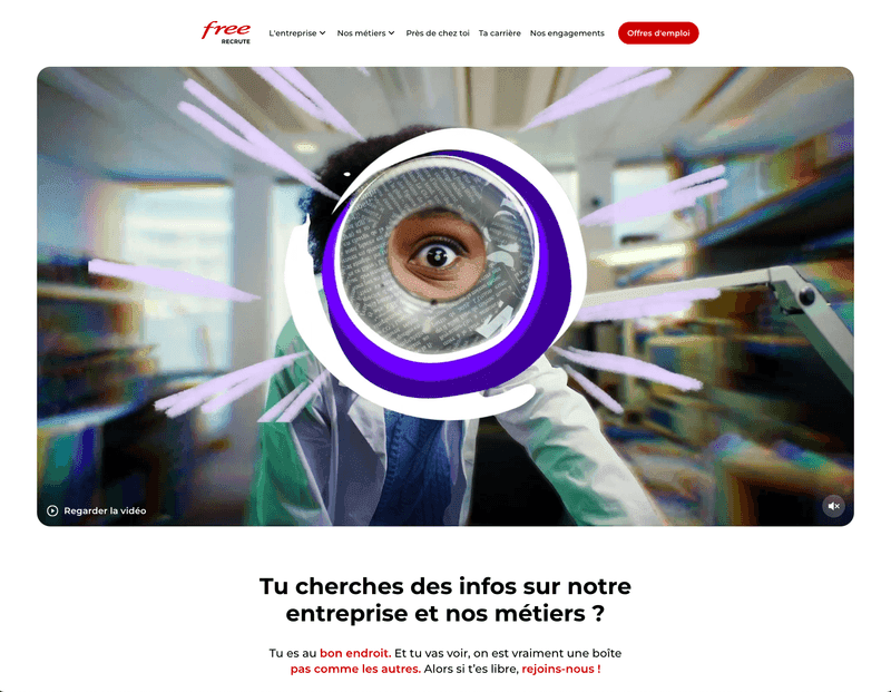 Être Free - Employer branding website